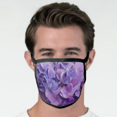 Pretty Purple Hydrangea Flower Bloom Face Mask (Worn Him)