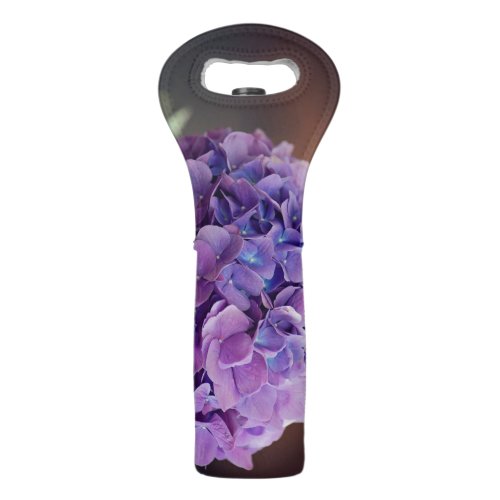 Pretty Purple Hydrangea Macro Photography Wine Bag
