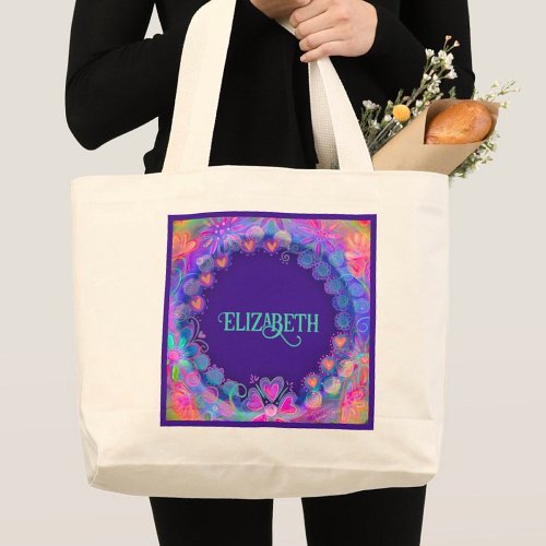 Pretty Purple Inspirivity Personalized Tote Bag