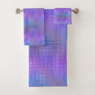 Pretty Purple Iridescent Shimmer Glamour Girl Bath Towel Set