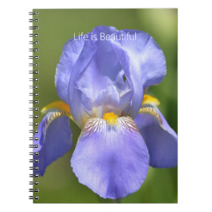 Pretty Purple Iris Flower (my photography) Notebook