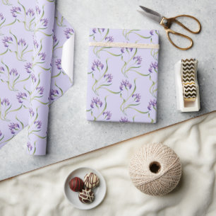 Pretty Purple Iris Wrapping Paper