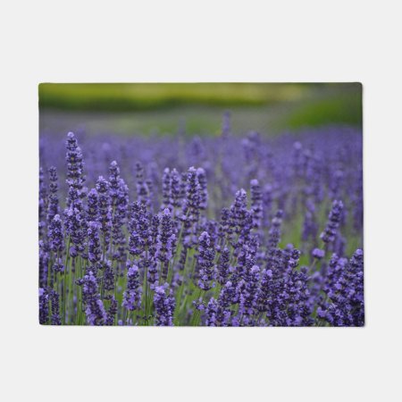 Pretty Purple Lavendar Flowers Doormat