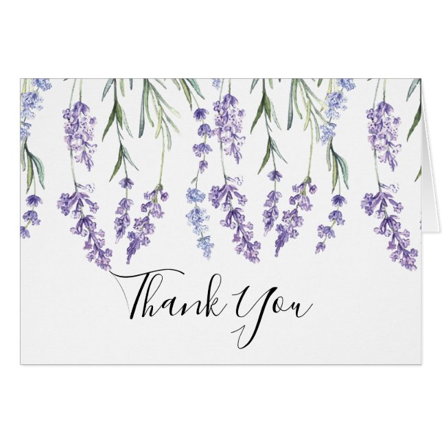 Pretty, Purple Lavender Floral Cards (Front Horizontal)