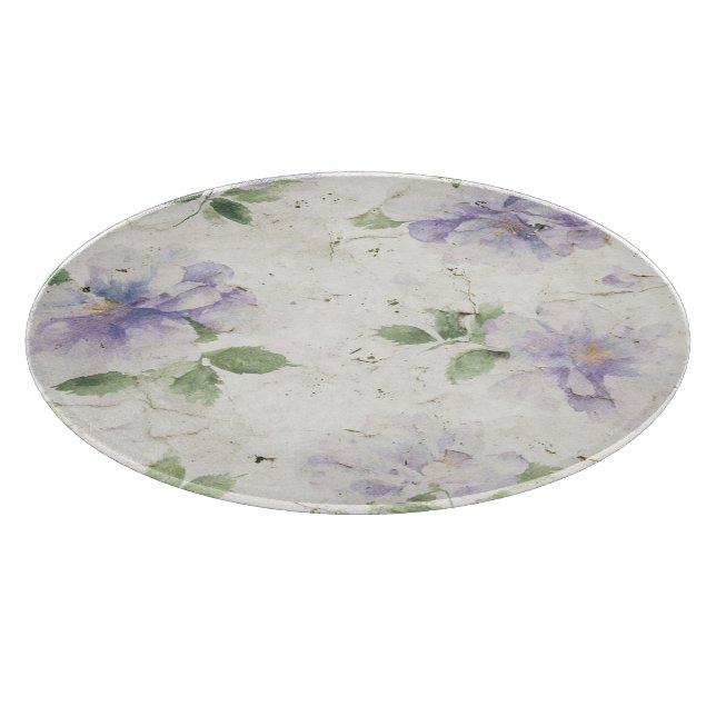 Pretty Purple Lavender Flowers Cutting Board (Corner)