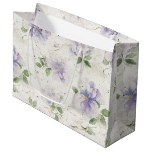 Pretty Purple Lavender Flowers Large Gift Bag