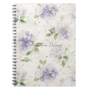 Pretty Purple Lavender Flowers Notebook