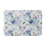 Pretty Purple Lavender White Flowers   Bath Mat