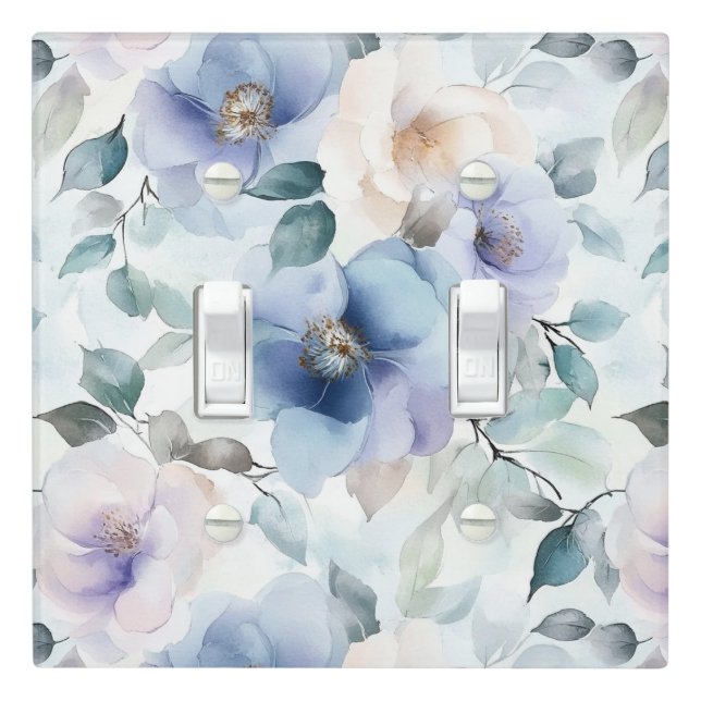 Pretty Purple Lavender White Flowers   Light Switch Cover (In Situ)
