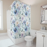 Pretty Purple Lavender White Flowers   Shower Curtain
