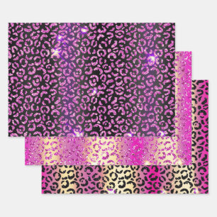 Pretty Purple Leopard  Wrapping Paper Sheets