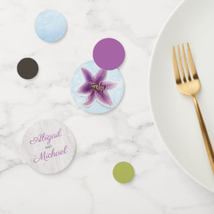 Pretty Purple Lily Personalized Confetti