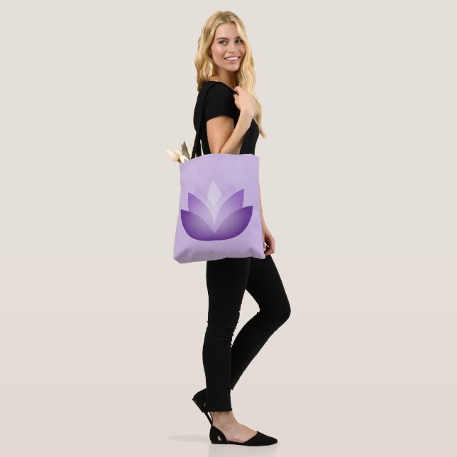 Pretty Purple Lotus Flower  Tote Bag (On Model)
