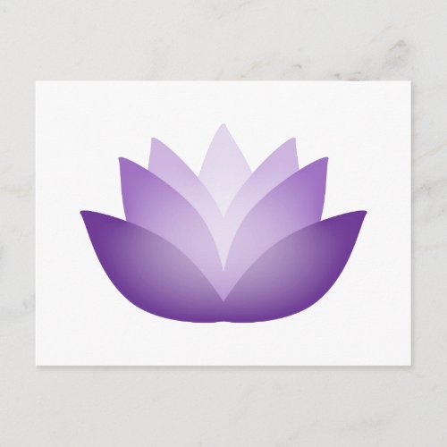 Pretty Purple Lotus Holiday Postcard