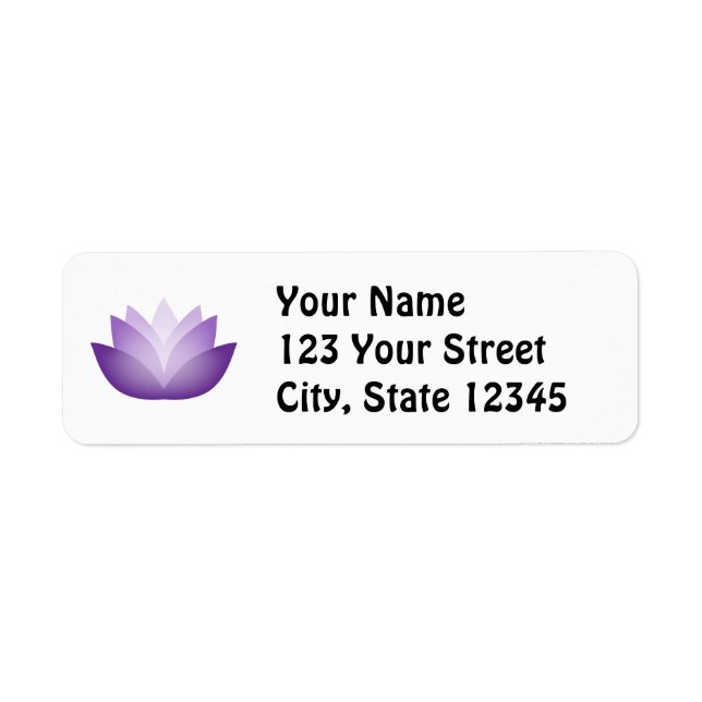 Pretty Purple Lotus Label (Front)