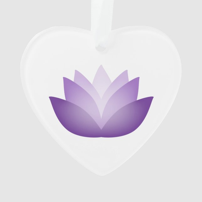 Pretty Purple Lotus Ornament (Back)