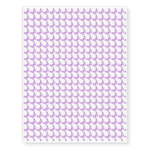 Pretty Purple Pain Awareness Butterflies Temporary Tattoos