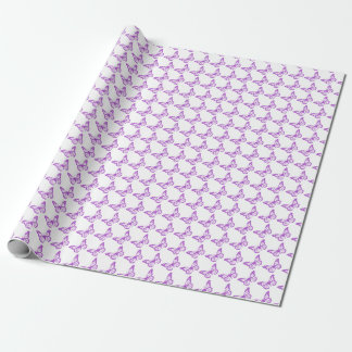 Pretty Purple Pain Awareness Butterflies Wrapping Paper