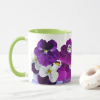 Pretty Purple Pansies Coffee Mug