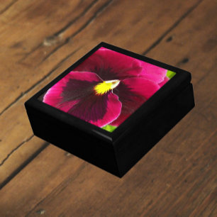 Pretty Purple Pansy Floral Gift Box