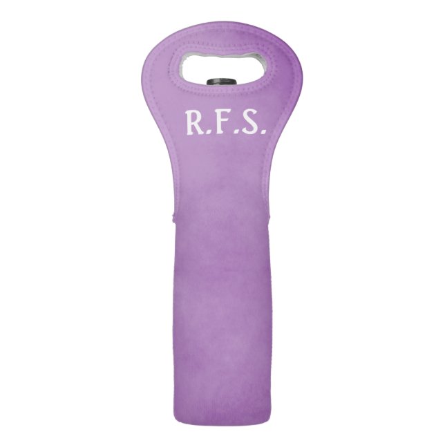 Pretty Purple Parchment Wine Bag (Front)