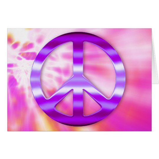 Pretty Purple Peace Sign Card