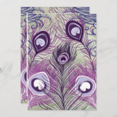 Pretty Purple Peacock Feathers Elegant Design (Front/Back)