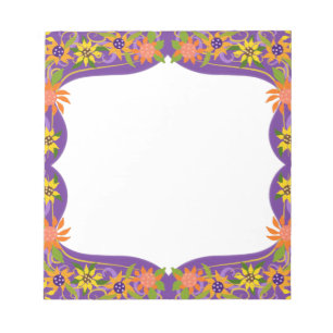 Pretty Purple Petite Flowers You Customize Notepad