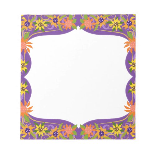 Pretty Purple Petite Flowers You Customize Notepad