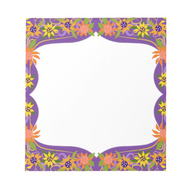 Pretty Purple Petite Flowers You Customize Notepad (Front)