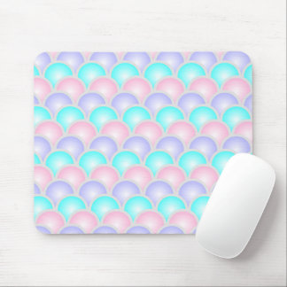 pretty purple pink aqua blue pastel mermaid scales mouse pad