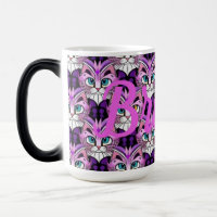 Pretty Purple Pink Cats Pattern Morphing Mug