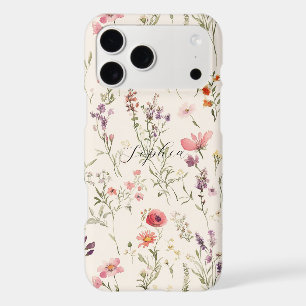 Pretty Purple Pink Red Flowers iPhone 17 Pro Max Case