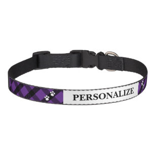 Pretty Purple Plaid  Pet Collar