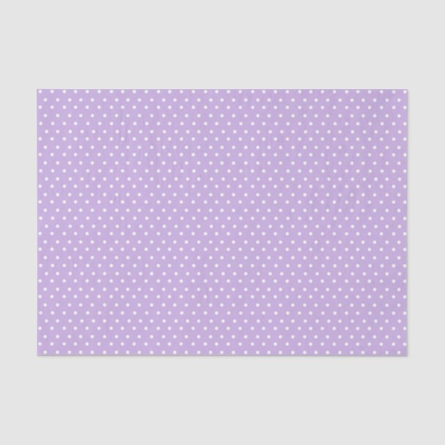Pretty Purple Polkadot Gender Neutral  Tissue Paper (Front)