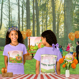 Pretty Purple Pumpkin Patch Princess Girl's B'day T-Shirt