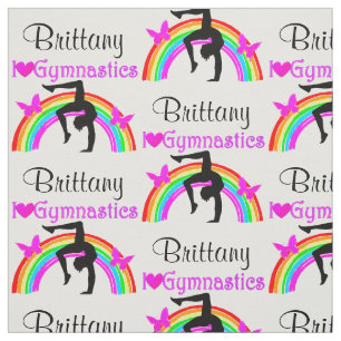 PRETTY PURPLE RAINBOW GYMNASTICS FABRIC