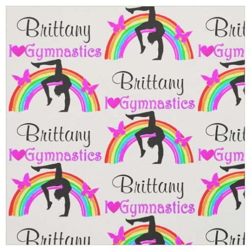PRETTY PURPLE RAINBOW GYMNASTICS FABRIC
