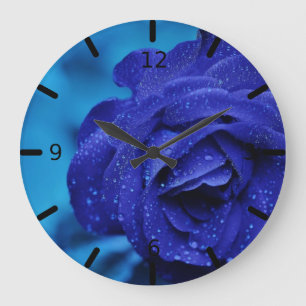 Pretty Purple Rose Large Clock