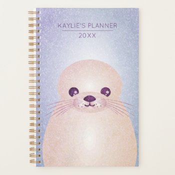 Pretty Purple Seal Planner by nyxxie at Zazzle