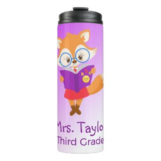 Pretty Purple Teacher's Gift Fox