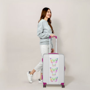 Pretty Purple Theme Butterfly Luggage
