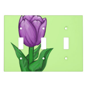 Pretty Purple Tulip Light Switch Cover