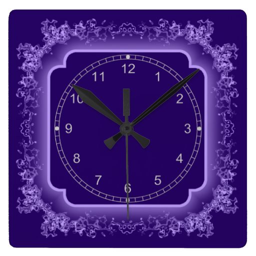 Pretty Purple Wall Clock | Zazzle