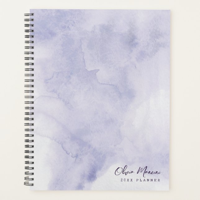 Pretty Purple Watercolor Planner (Front)