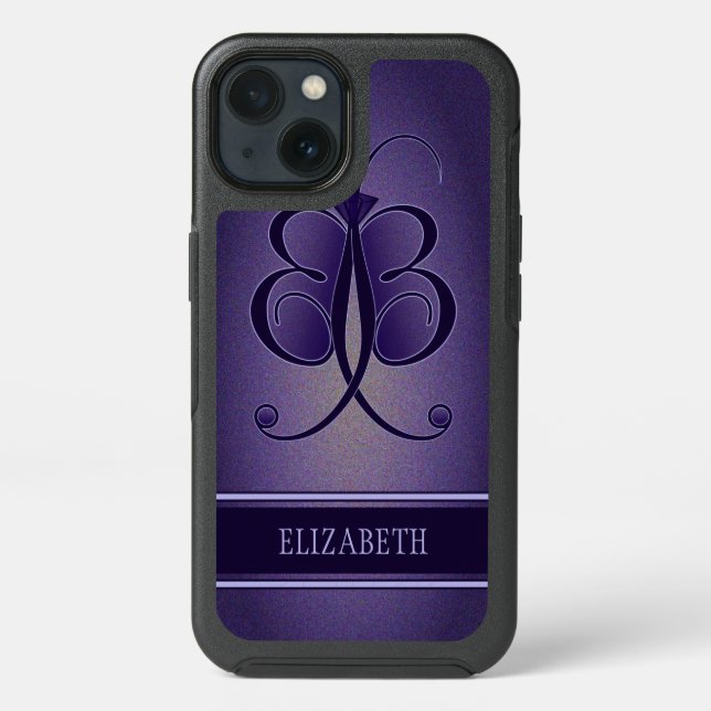 Pretty Purple Whimsical Butterfly OtterBox Robust iPhone Case (Back)