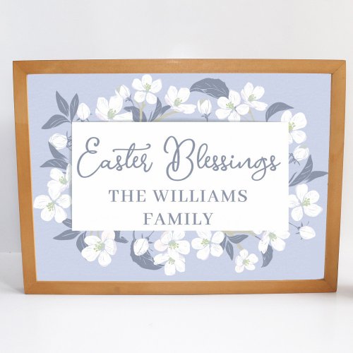 Pretty Purple White Floral Easter Party Custom Poster