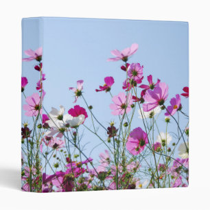 Pretty Purple Wild Flowers Meadow Photo 3 Ring Binder
