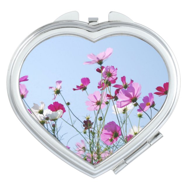Pretty Purple Wild Flowers Meadow Photo Compact Mirror (Front)
