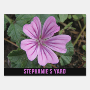 Pretty Purple Wildflower Custom Yard Sign